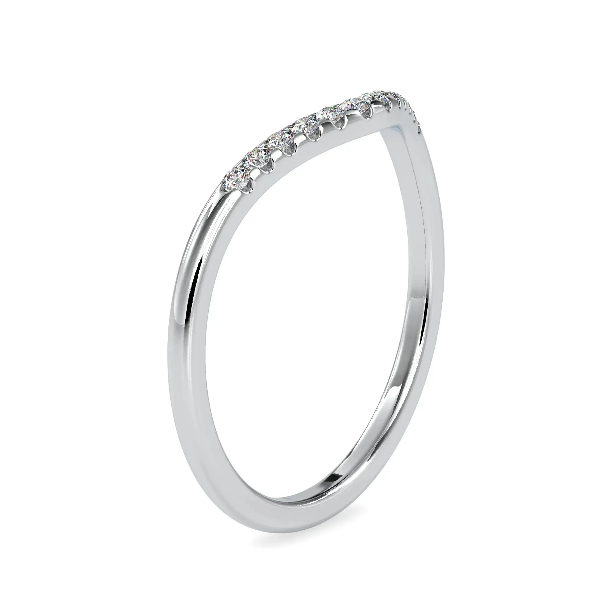 0.09CT Simple Diamond Wedding Band