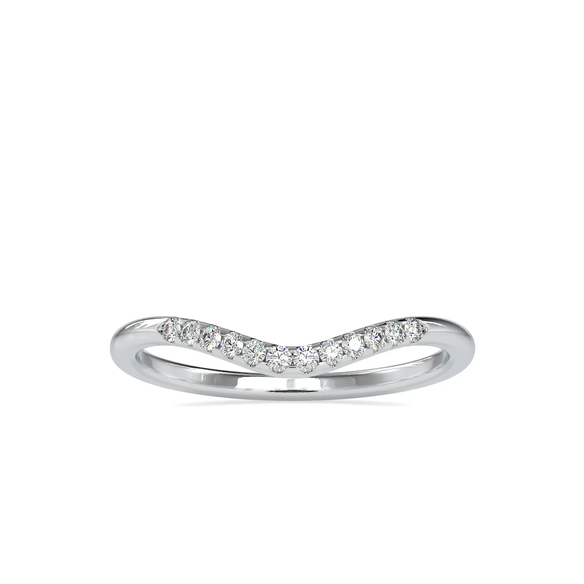 0.09CT Simple Diamond Wedding Band