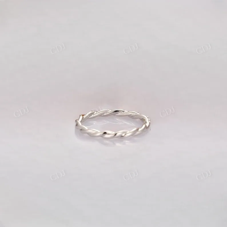 0.09CTW Lab Grown Diamond Twisted Wedding Band