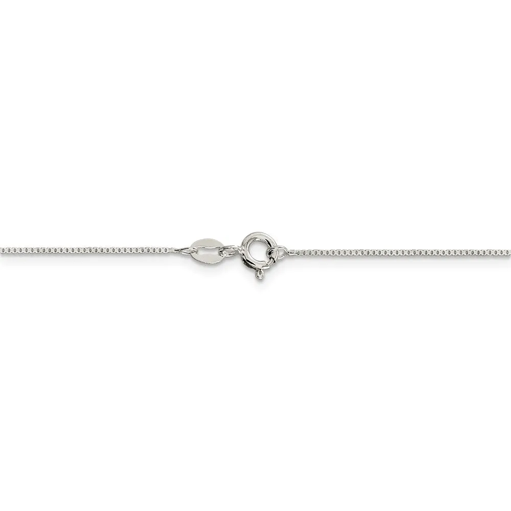 0.8mm Sterling Silver Hollow D/C Octagonal Box Chain Necklace