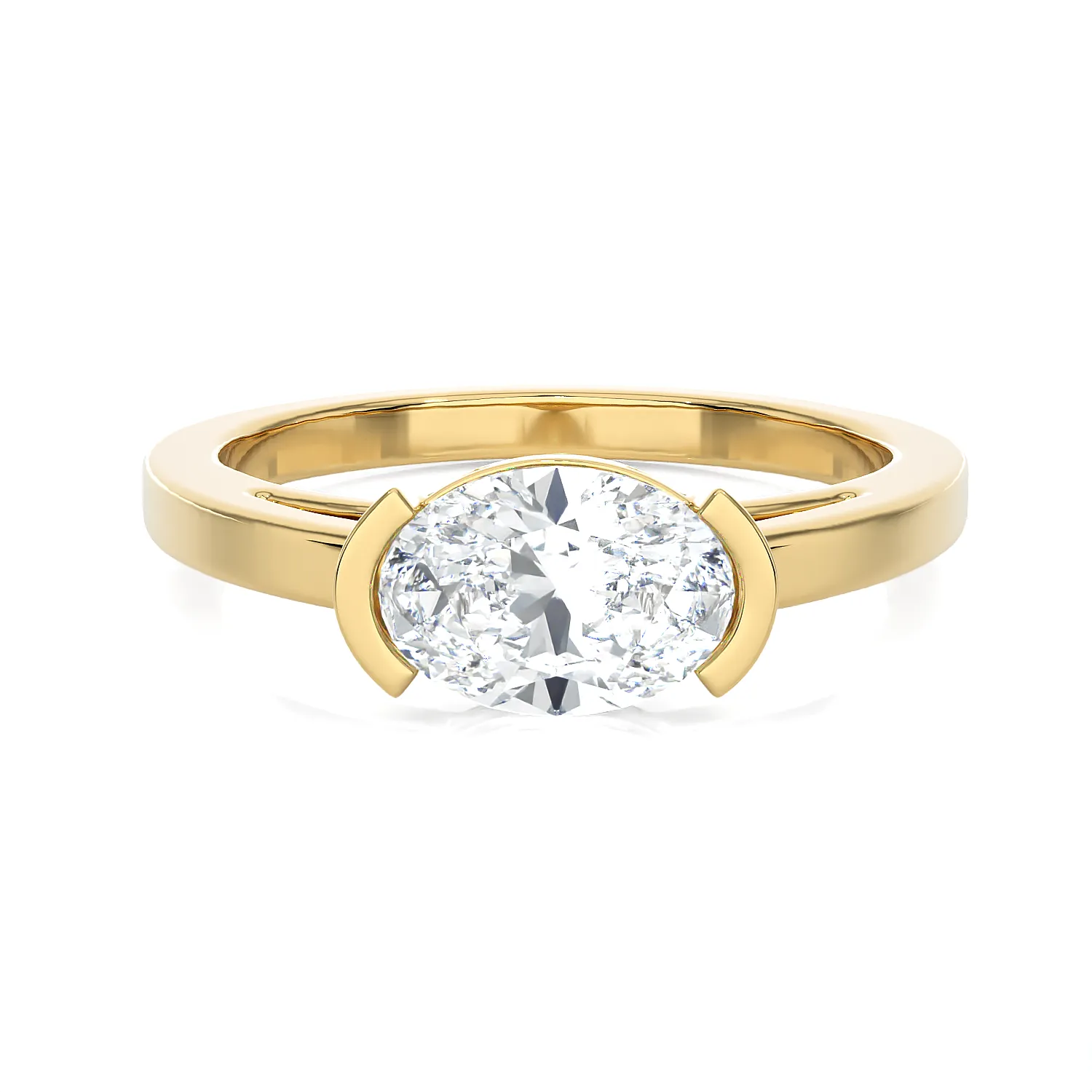 1 1/4 ctw Oval Lab Grown Diamond Solitaire Engagement Ring