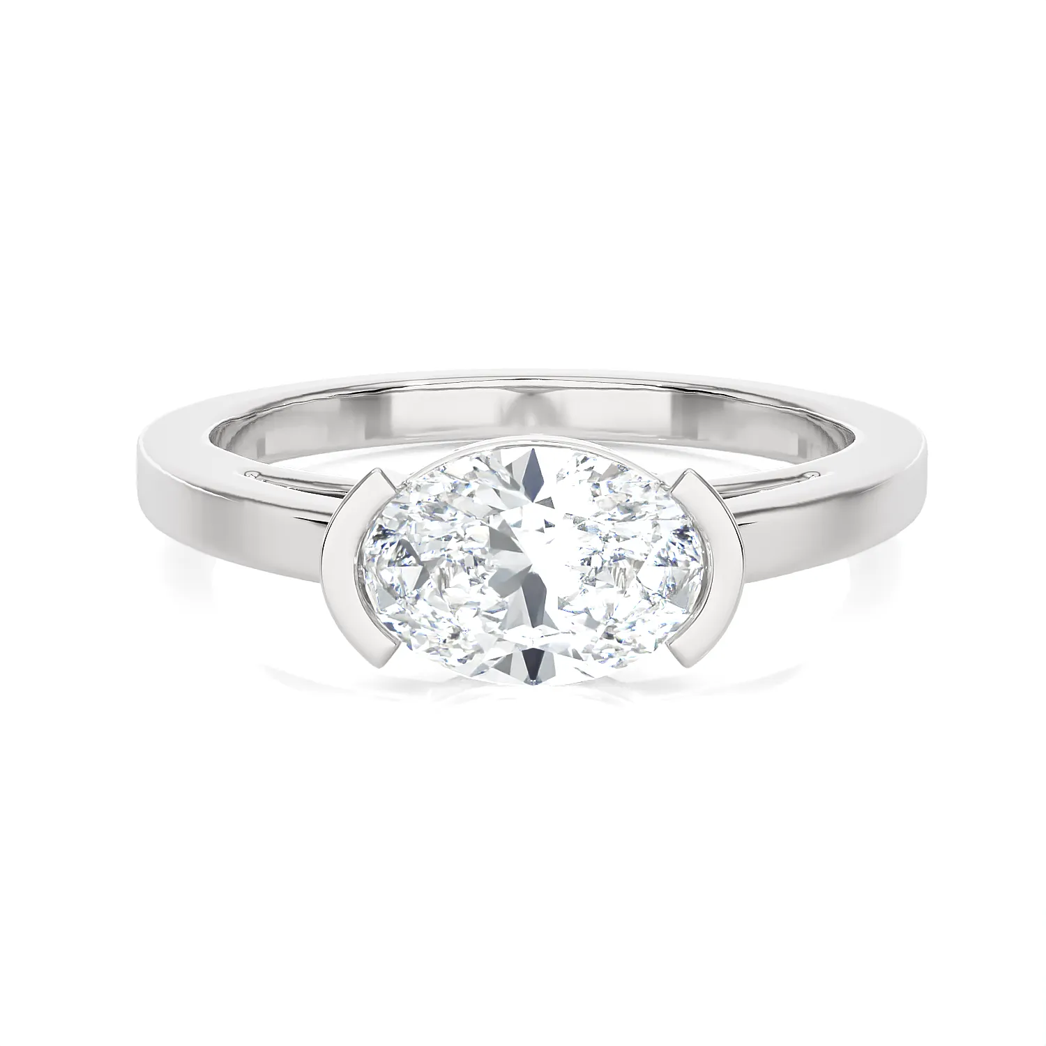 1 1/4 ctw Oval Lab Grown Diamond Solitaire Engagement Ring