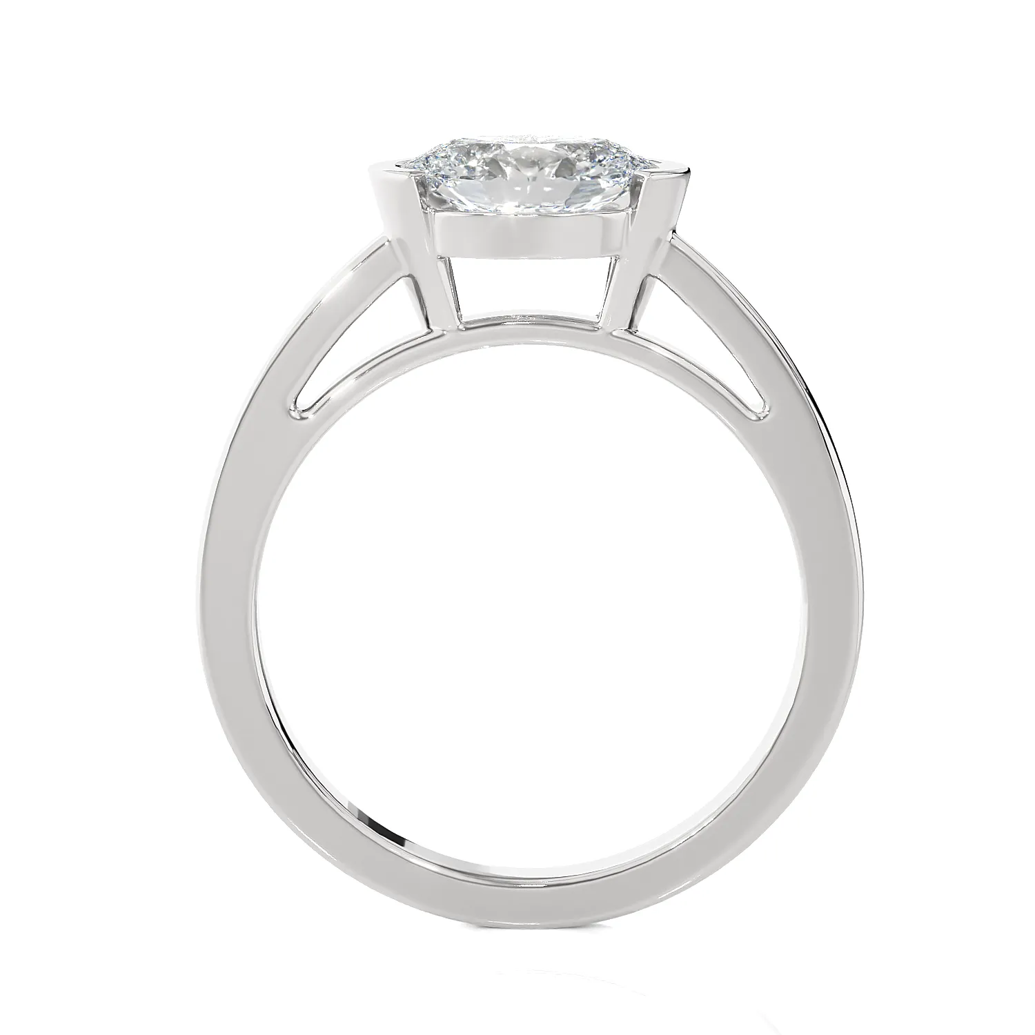 1 1/4 ctw Oval Lab Grown Diamond Solitaire Engagement Ring