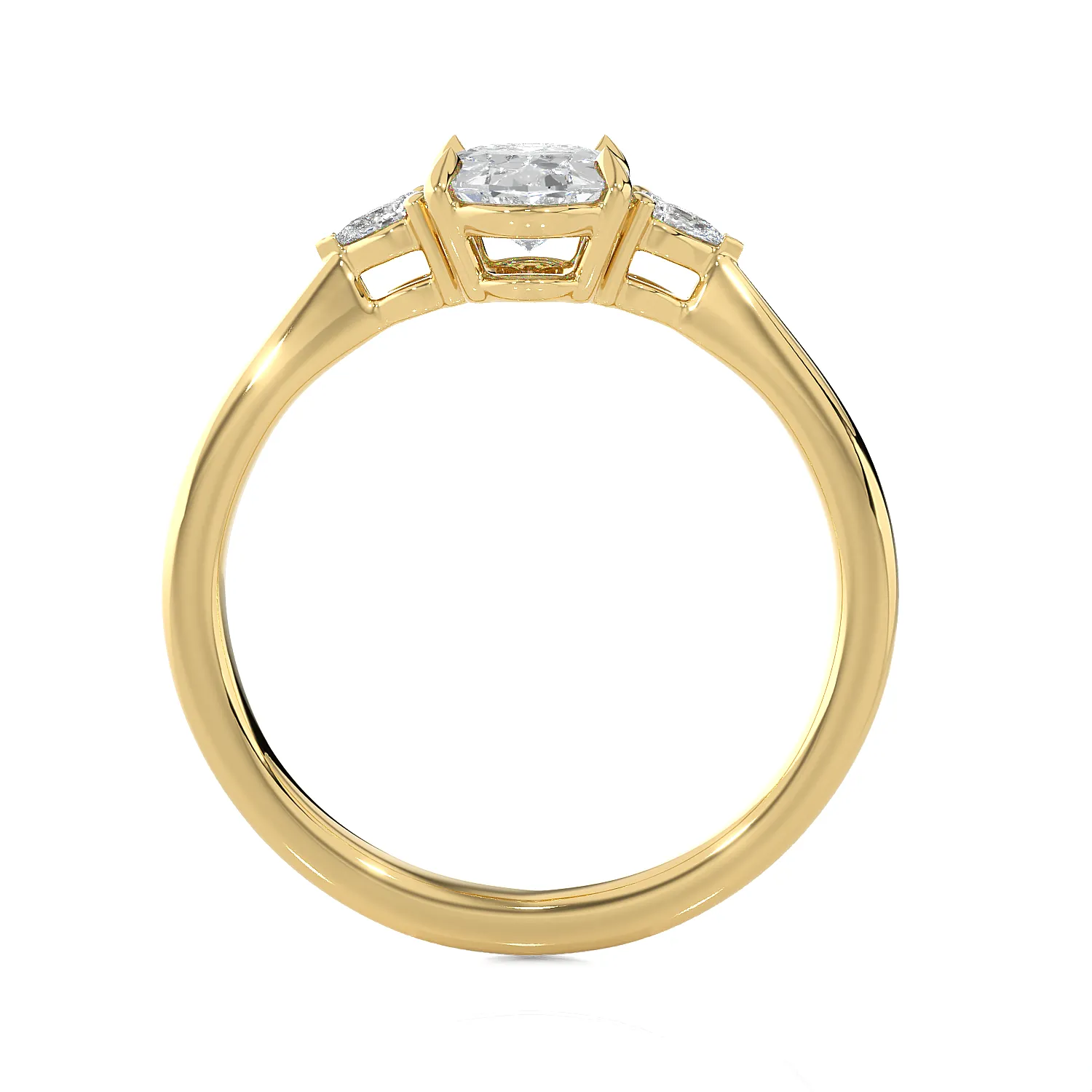 1 1/4 ctw Oval Three Stone Lab Grown Diamond Ring