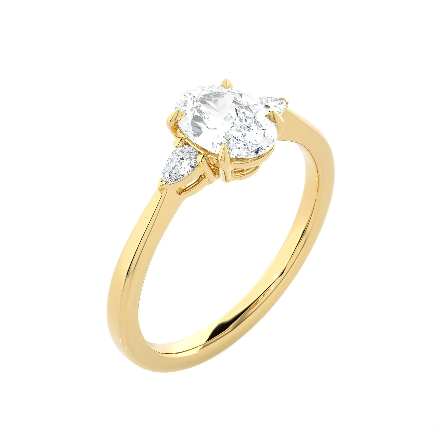 1 1/4 ctw Oval Three Stone Lab Grown Diamond Ring