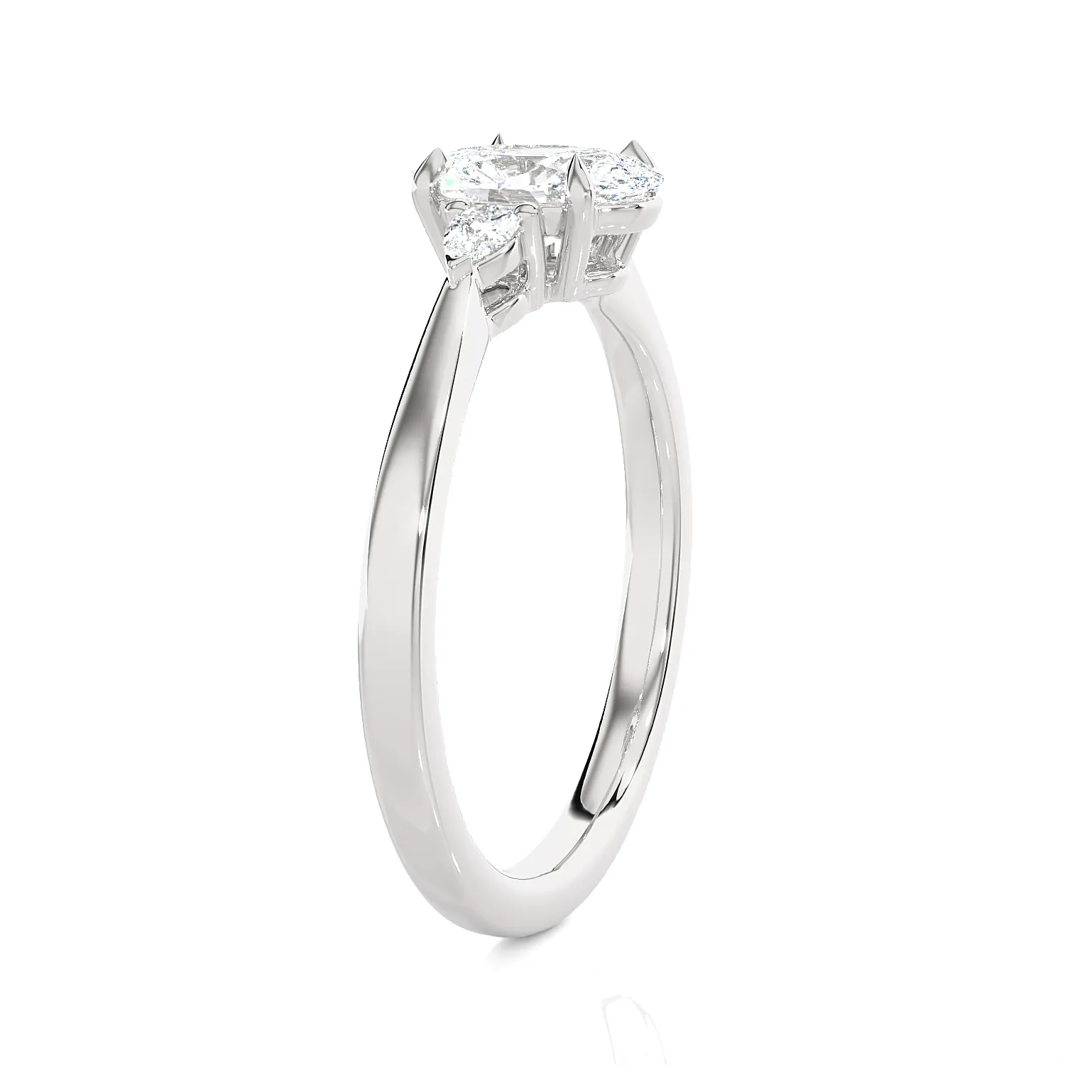 1 1/4 ctw Oval Three Stone Lab Grown Diamond Ring