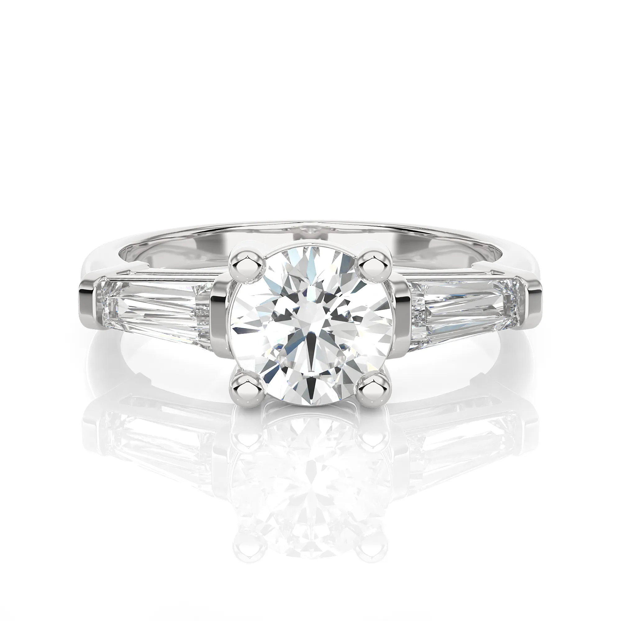 1 3/4 ctw Round 3 Stone Lab Grown Diamond Ring