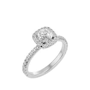 1 7/8 ctw Round Lab Grown Diamond Halo Engagement Ring