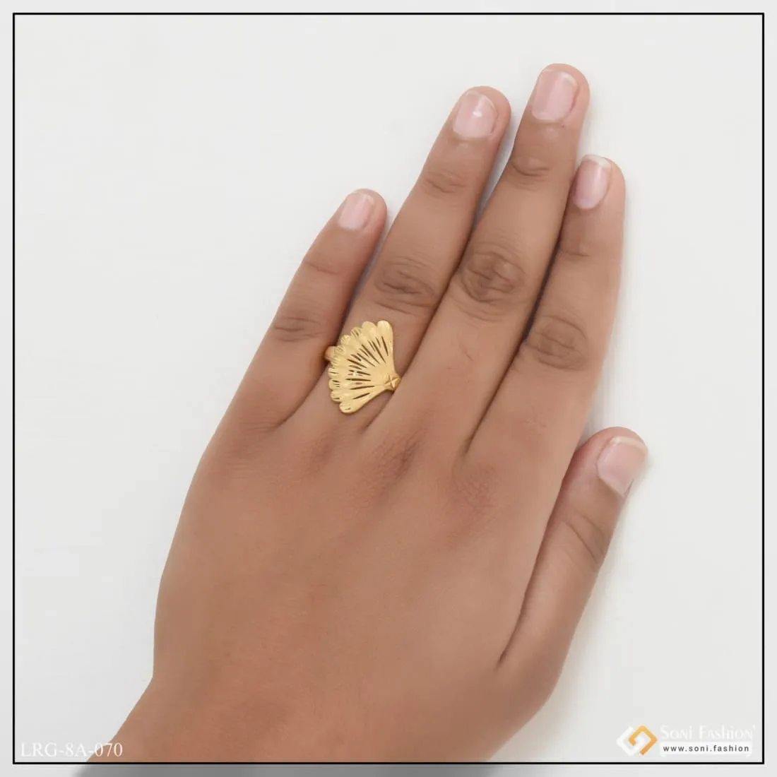 1 Gram Gold Plated Charming Design Stunning Design Ring for Ladies - Style LRG-070