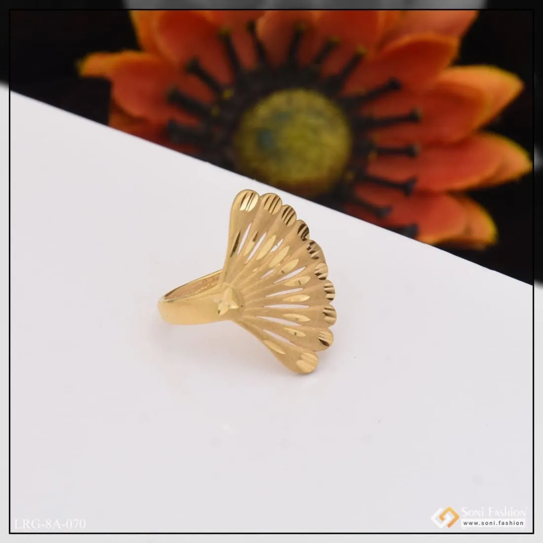 1 Gram Gold Plated Charming Design Stunning Design Ring for Ladies - Style LRG-070