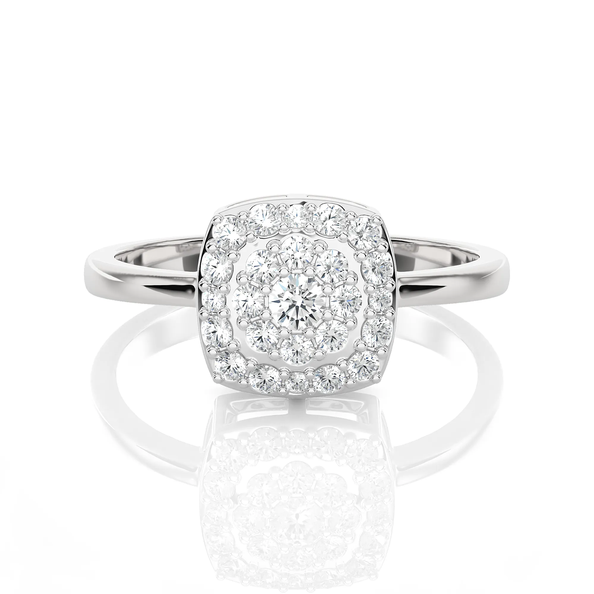 1/3 ctw Round Lab Grown Diamond Halo Ring