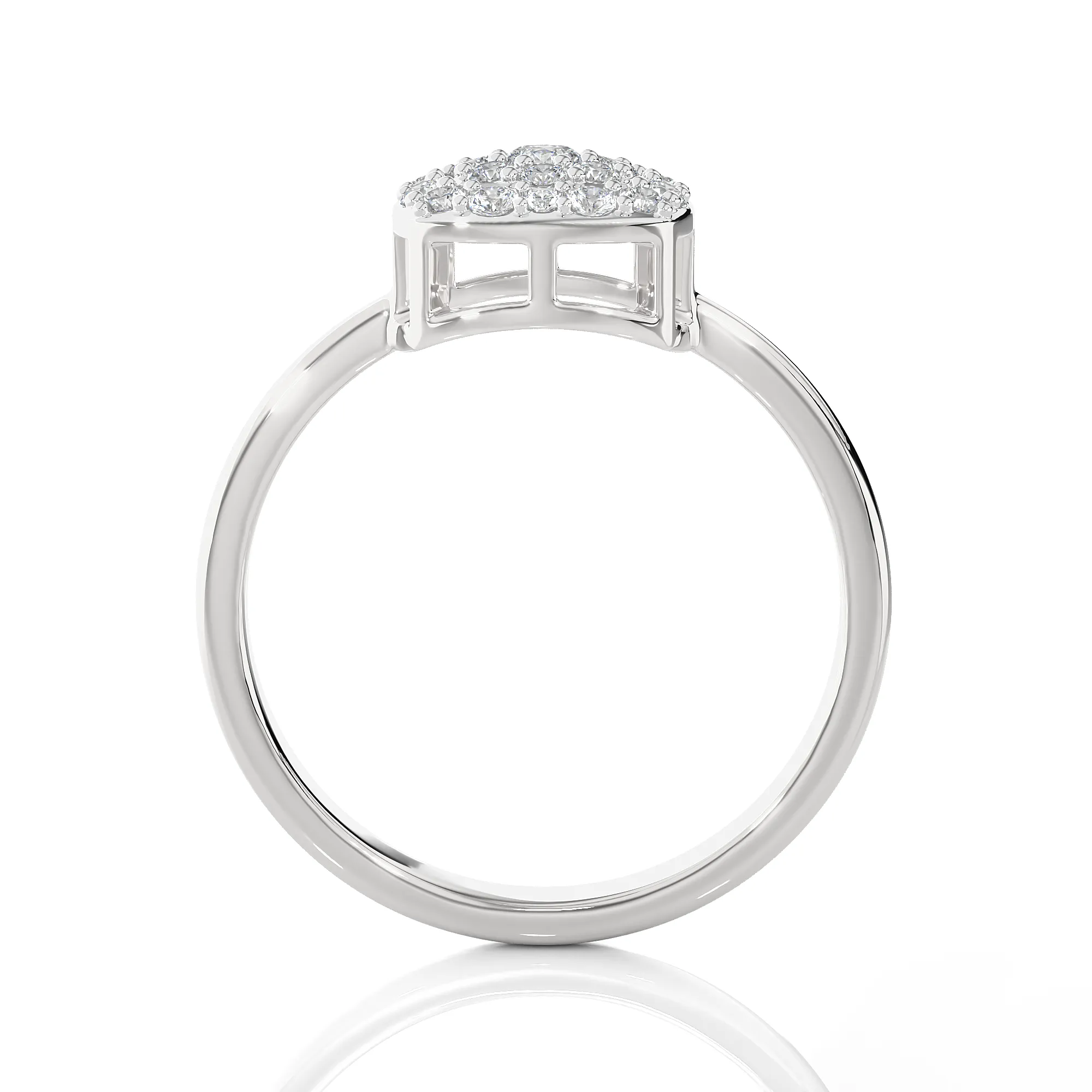 1/3 ctw Round Lab Grown Diamond Halo Ring