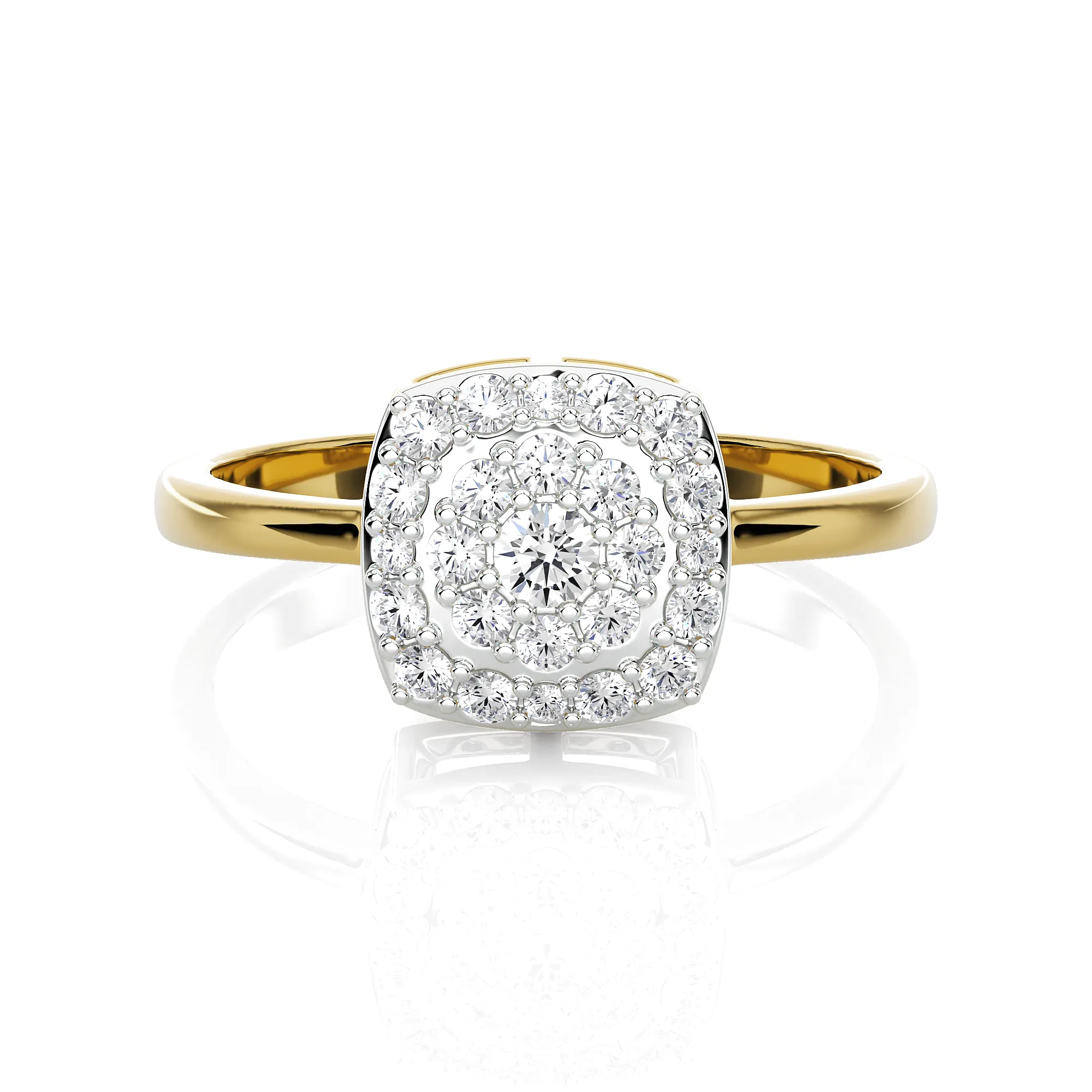 1/3 ctw Round Lab Grown Diamond Halo Ring