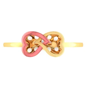 14k Double Interlocked Infinity Hearts Ring