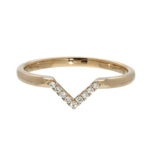 18ct Rose Gold Diamond Wishbone Eternity Ring