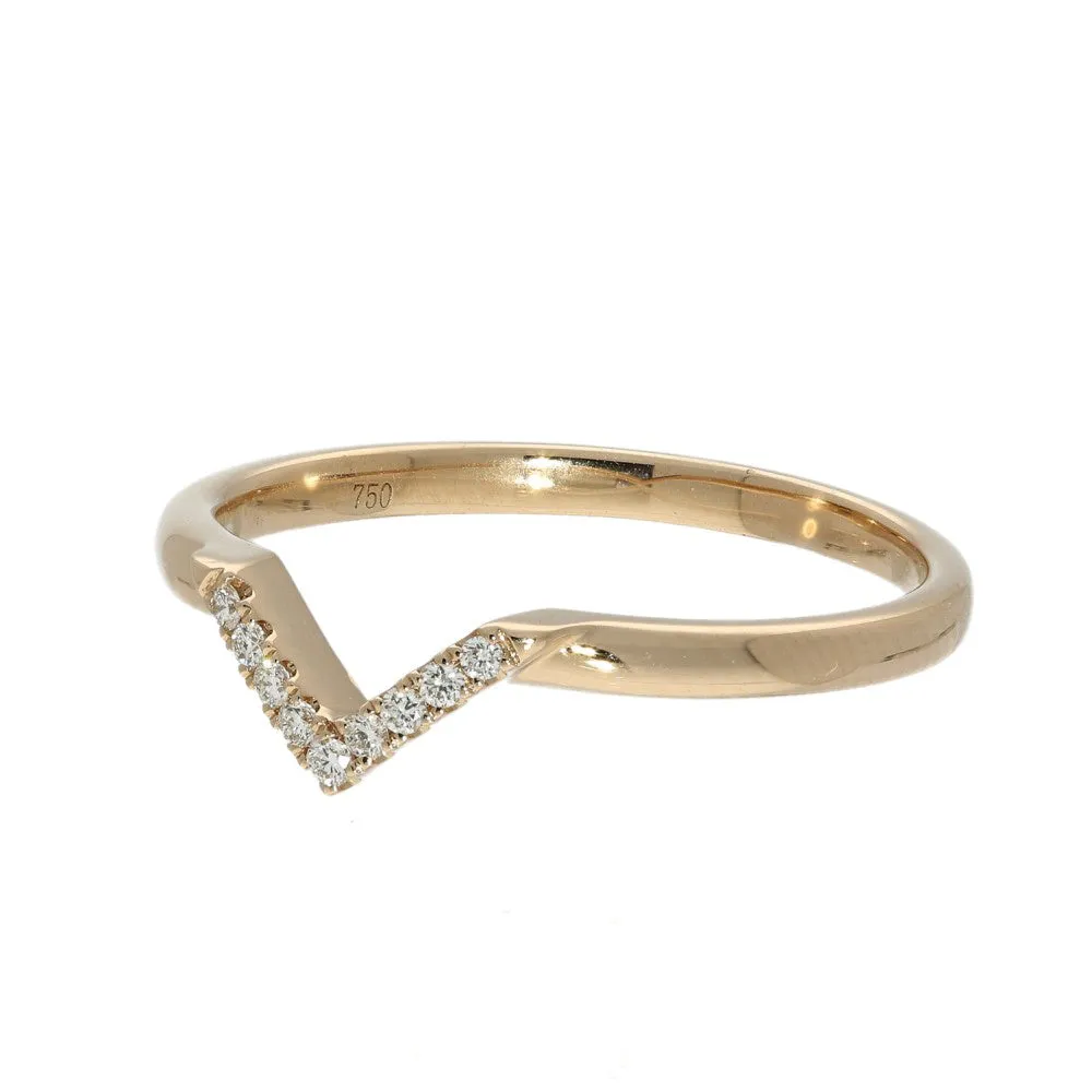 18ct Rose Gold Diamond Wishbone Eternity Ring