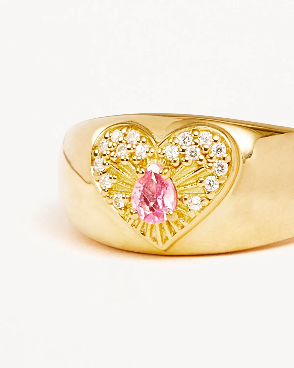 18k Gold Vermeil Connect With Your Heart Ring