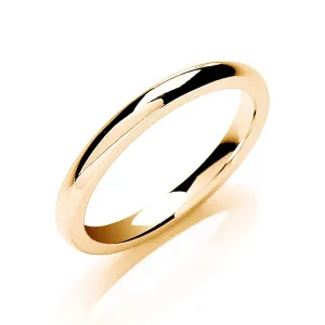 2mm Court Wedding Ring in 18ct Yellow Gold