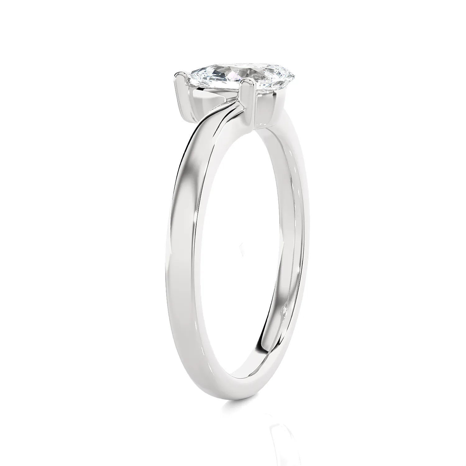 3/4 ctw Pear-Shaped Lab Grown Diamond Solitaire Engagement Ring