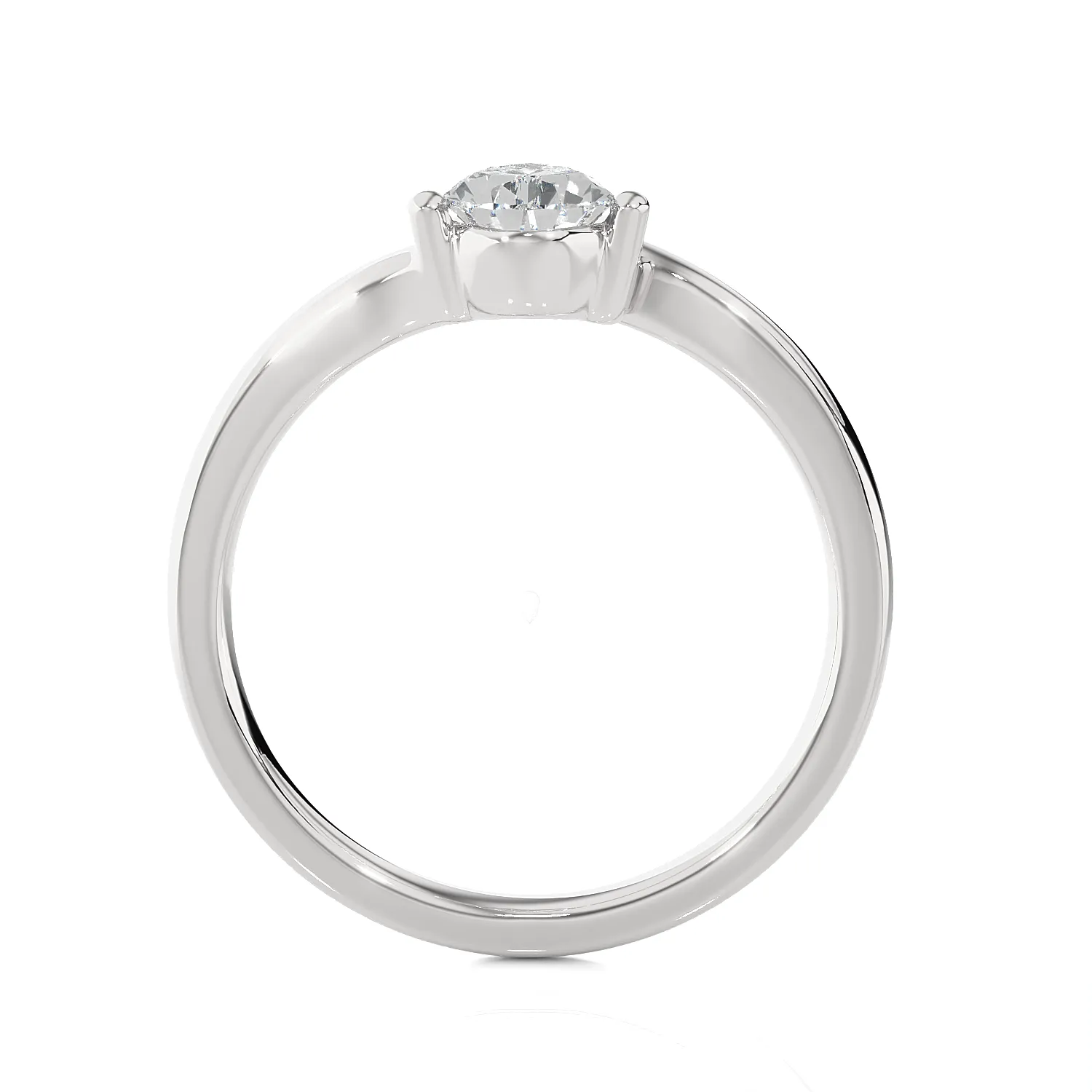 3/4 ctw Pear-Shaped Lab Grown Diamond Solitaire Engagement Ring