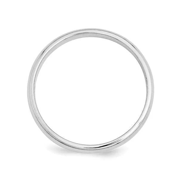 3MM White Gold Wedding Band