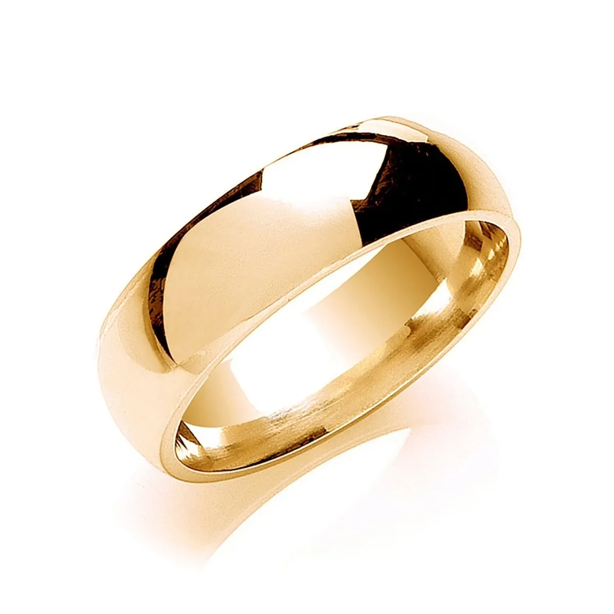 7mm Court Wedding Ring in 18ct Yellow Gold