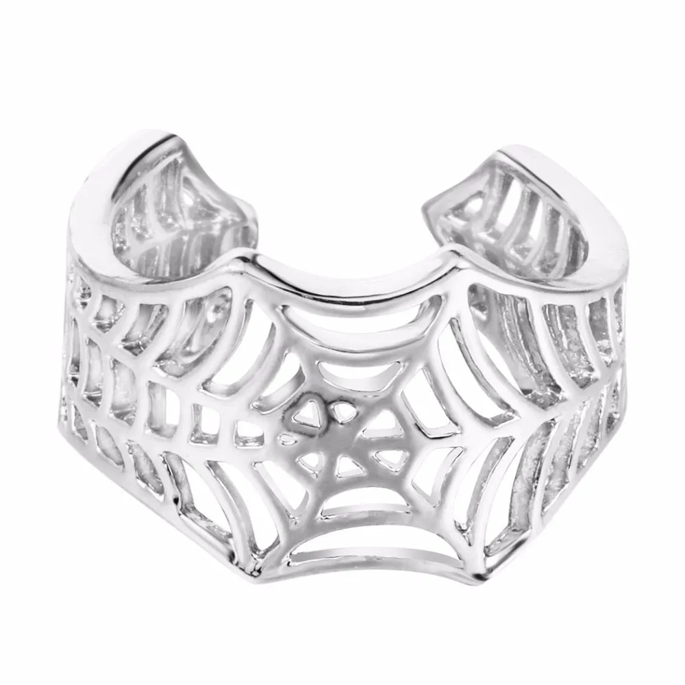 Bat Rings Handmade Spider Web Animal Tail Puzzle Jewelry Open Adjustable Encircle Ring Wholesale Bijoux