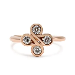 Be Boodles Classic Motif Ring  - 18ct Rose Gold