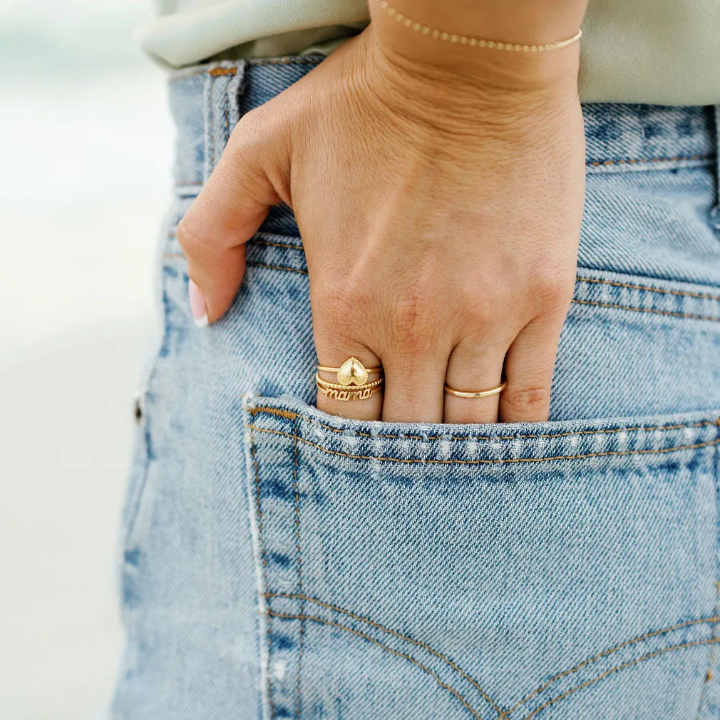 Beaded Heart Ring