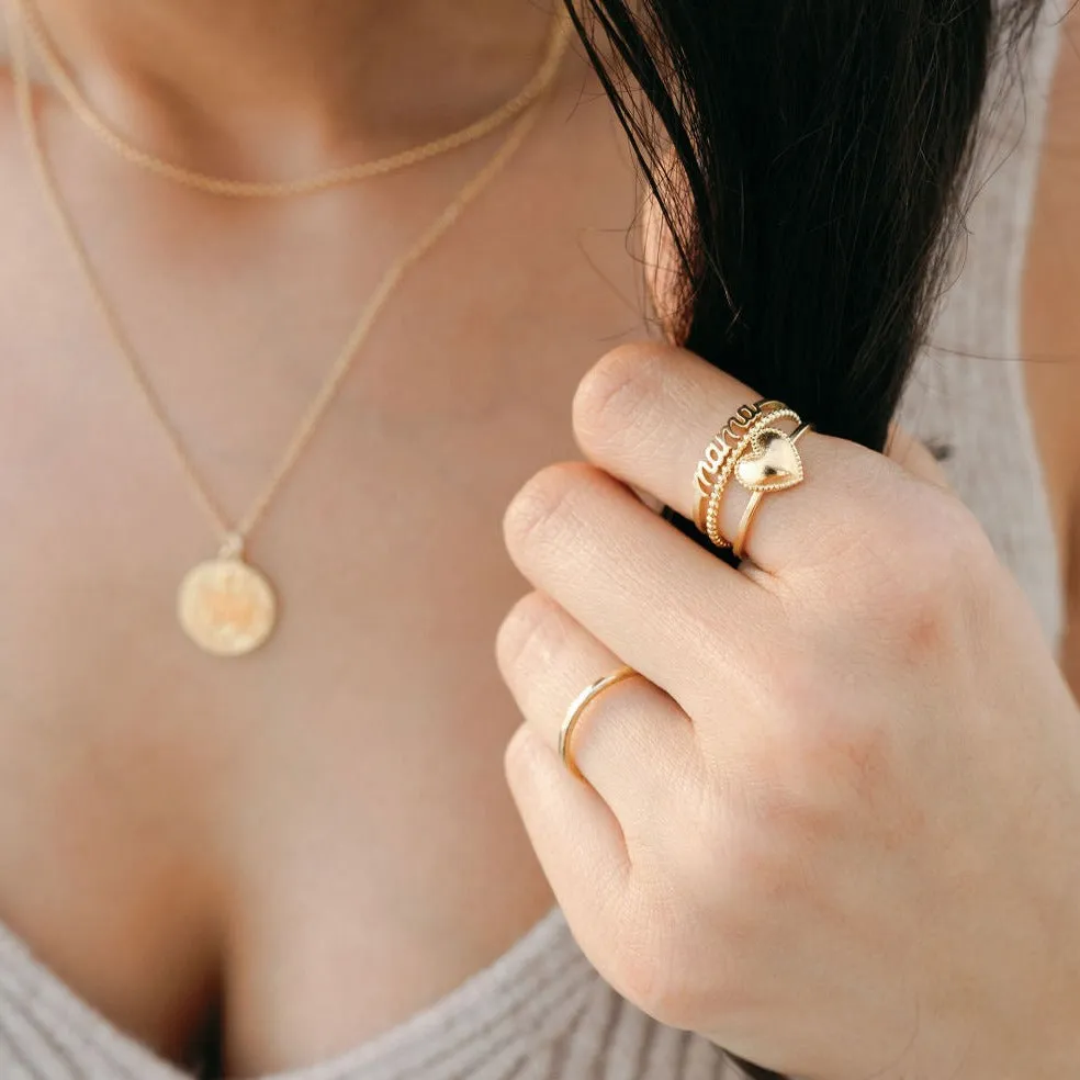 Beaded Heart Ring