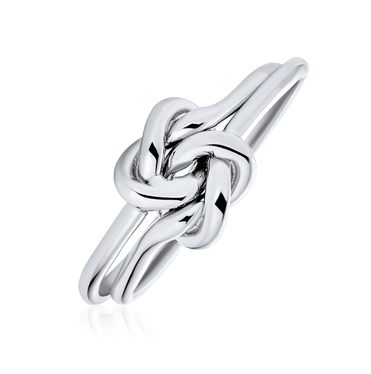 Best Friends Celtic Love Knots Infinity Promise Ring Band .925 Sterling Silver