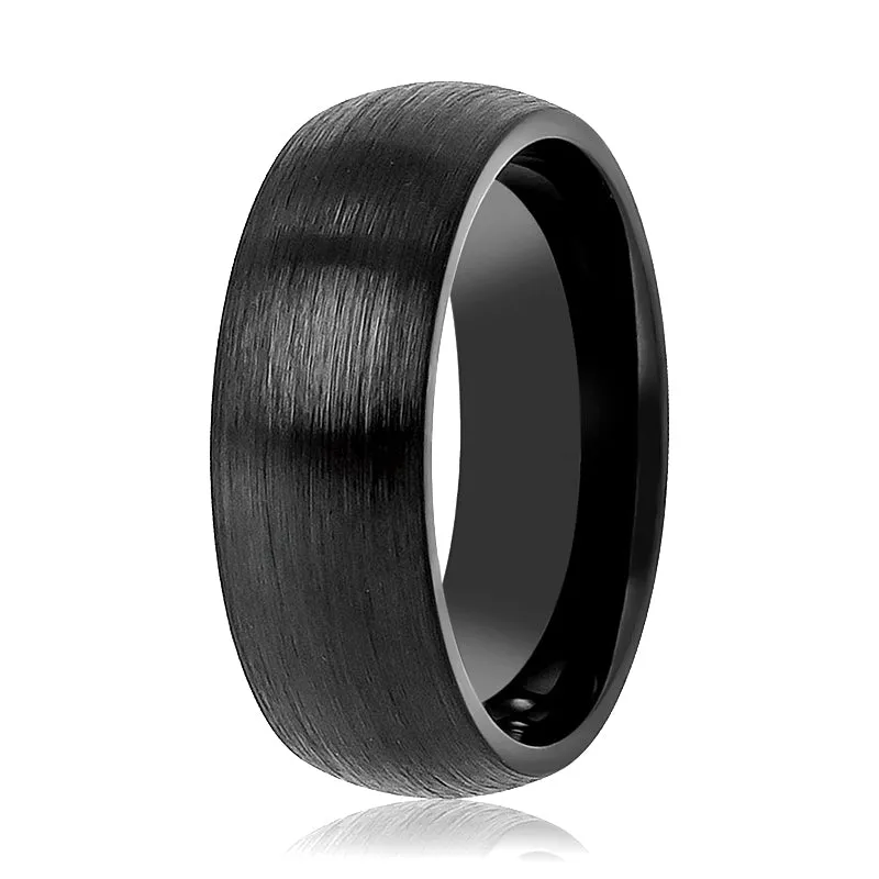 BLACKROCK | Tungsten Ring Black Domed