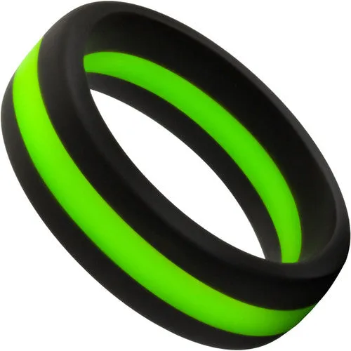 Blush Performance Silicone Go Pro Cock Ring Black/Green/Black