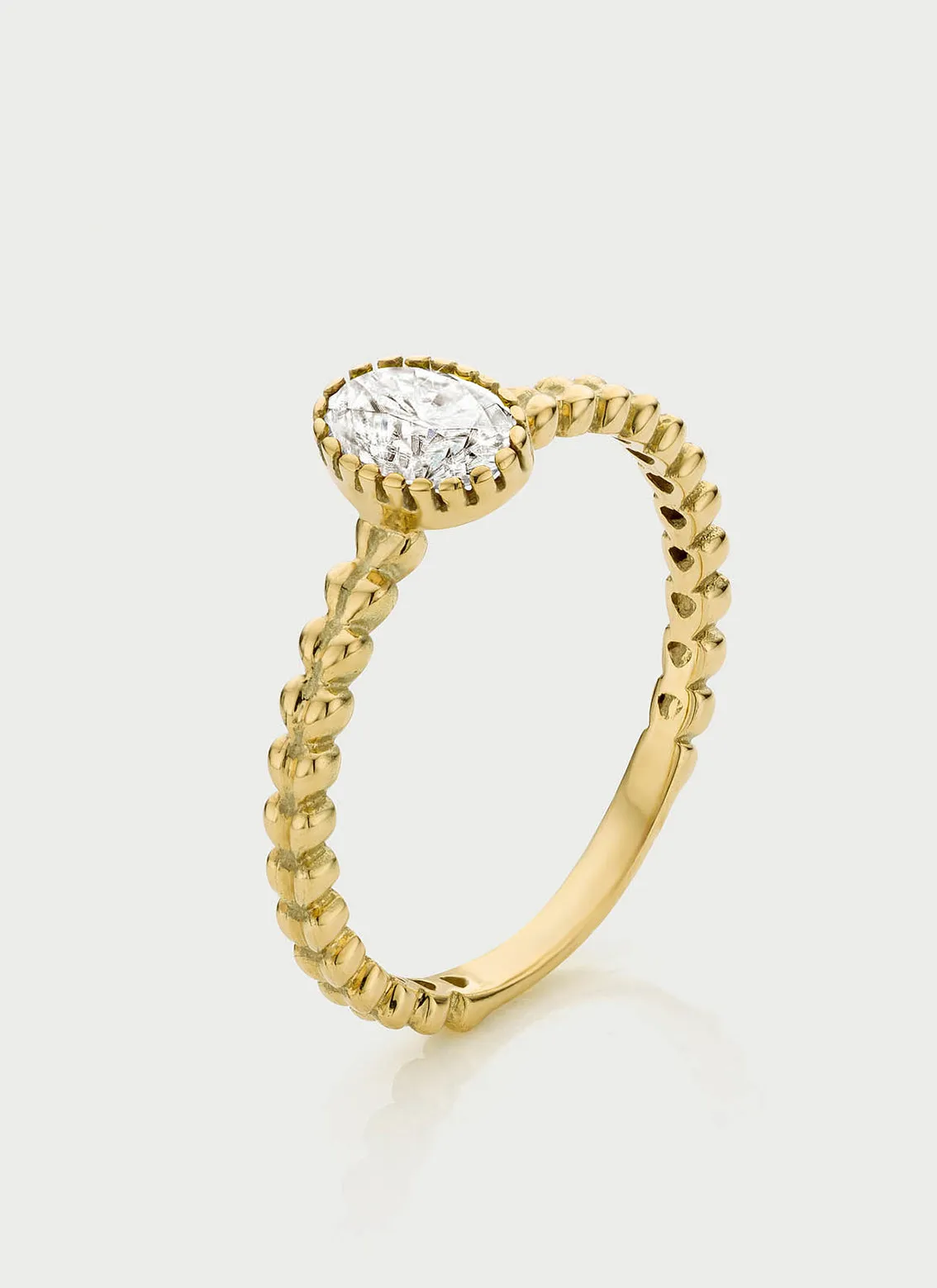 Caes diamond april birthstone ring 14k gold