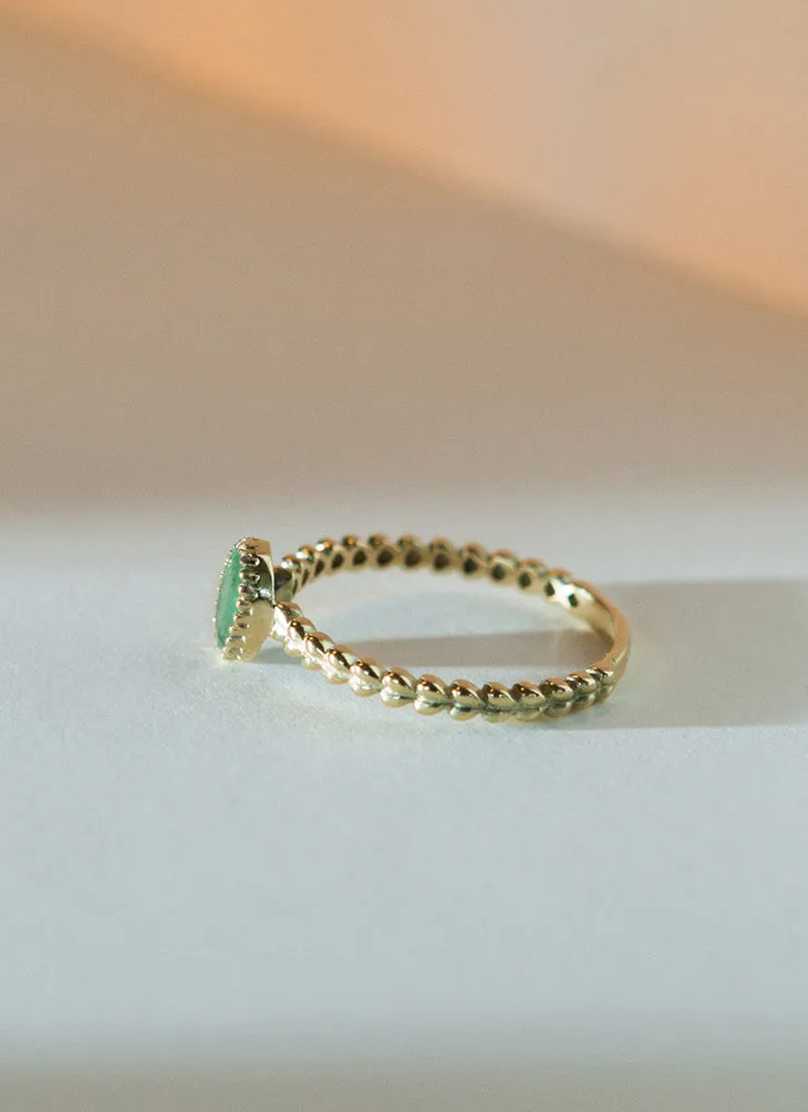 Caes emerald may birthstone 14k gold