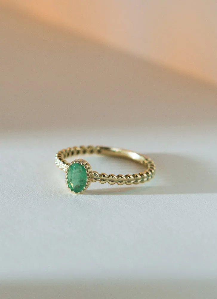 Caes emerald may birthstone 14k gold