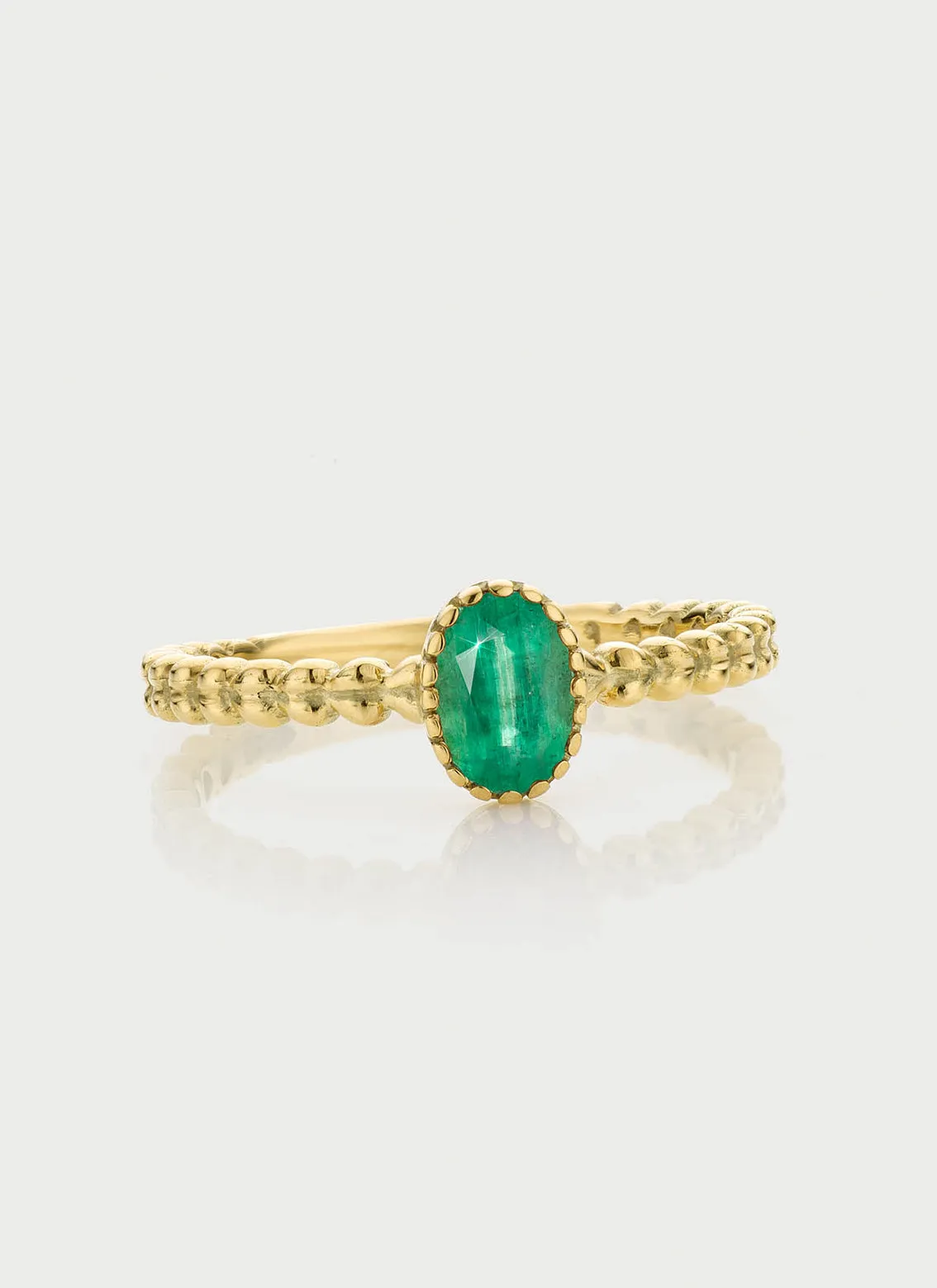 Caes emerald may birthstone 14k gold