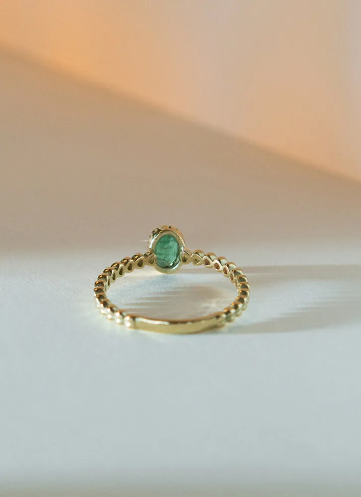 Caes emerald may birthstone 14k gold