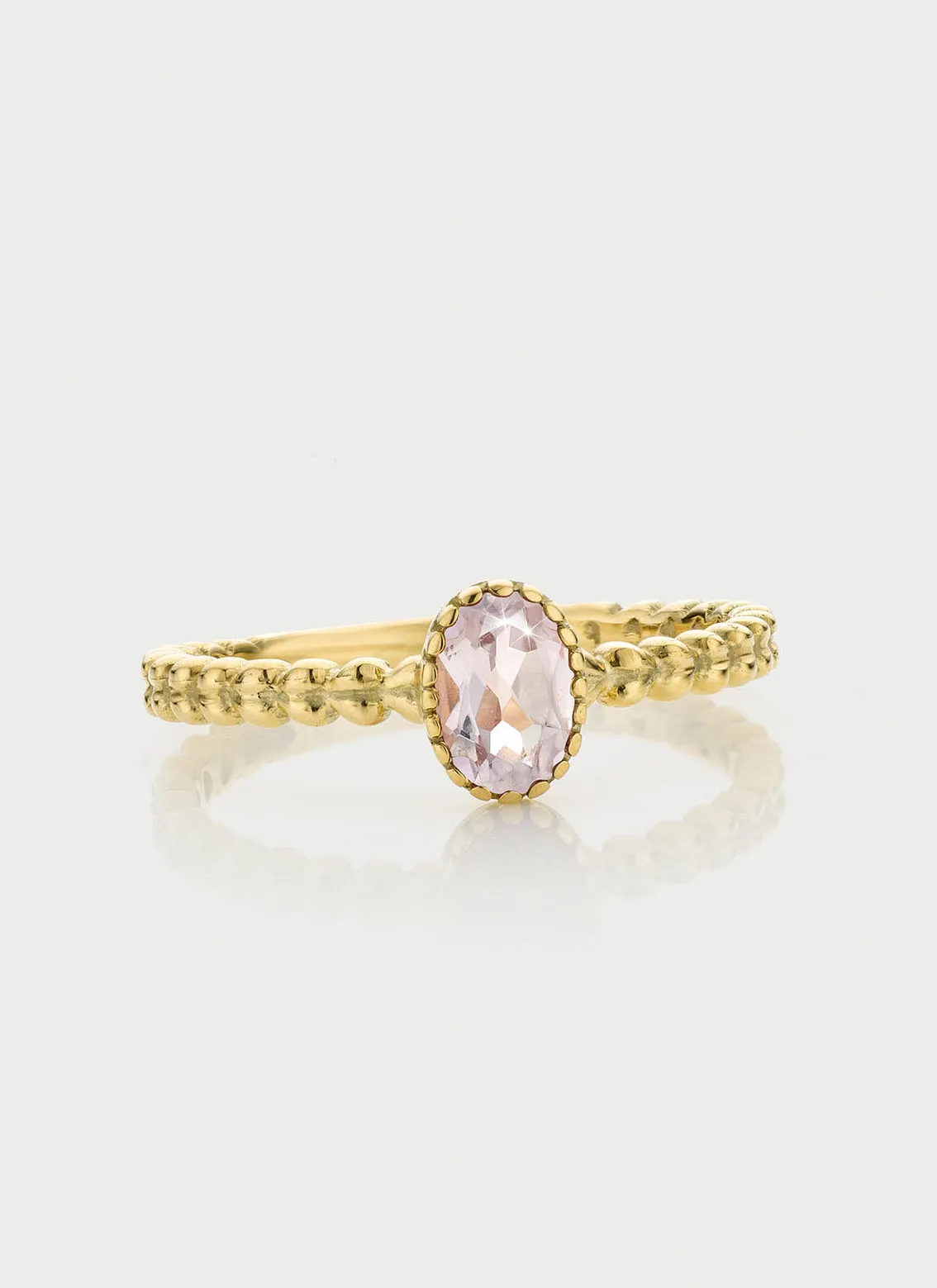 Caes moonquartz june birthstone ring 14k gold