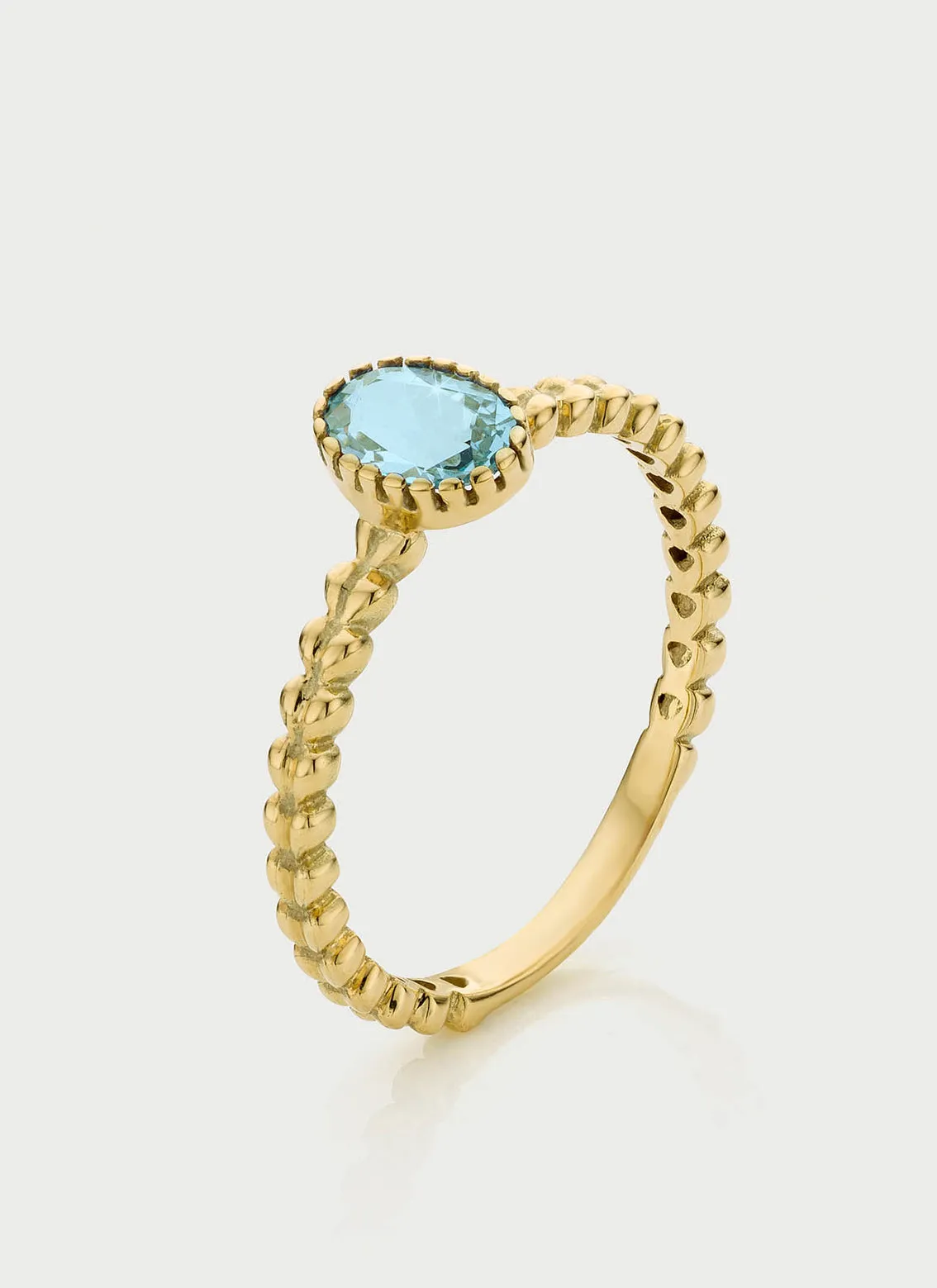 Caes topaz december birthstone ring 14k gold