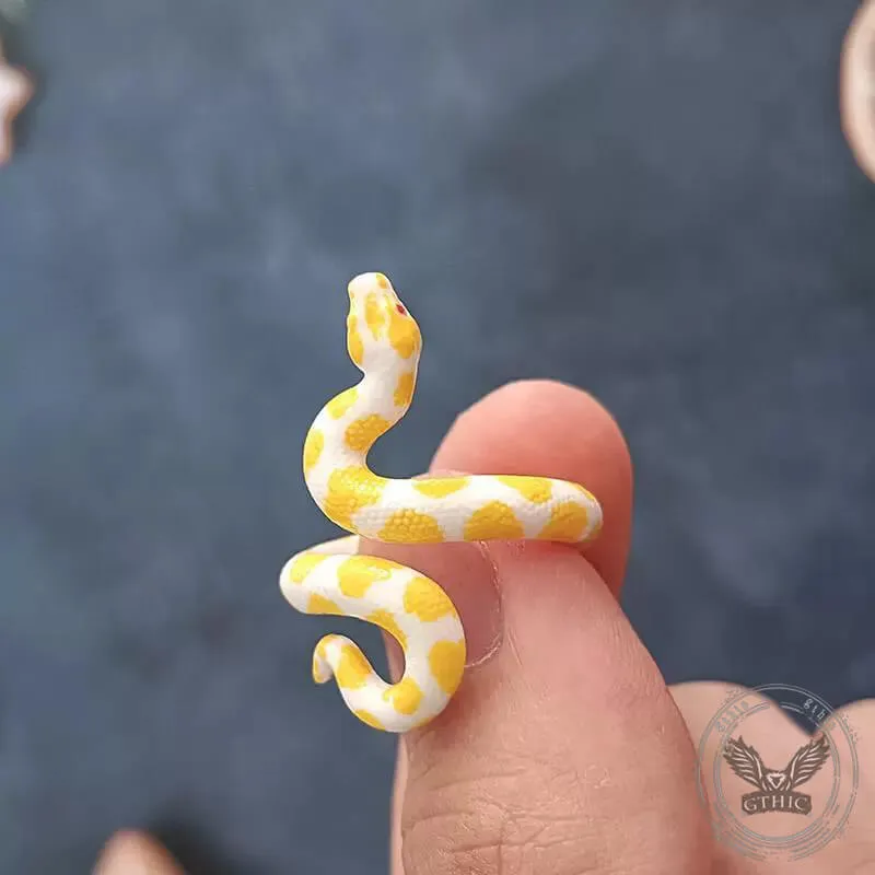 Corn Hognose Snake Alloy Adjustable Animal Ring