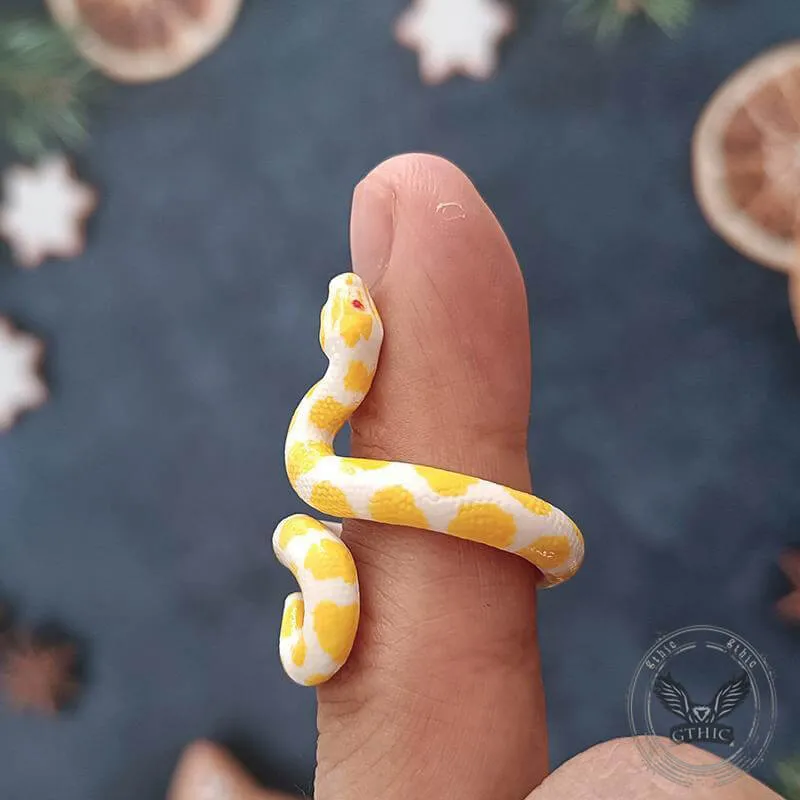 Corn Hognose Snake Alloy Adjustable Animal Ring