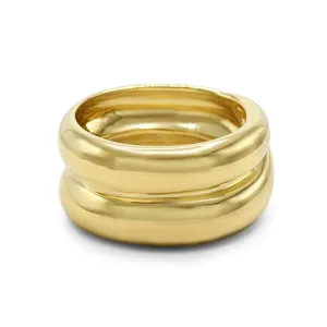 Crossover Design Dress Ring - 18ct Yellow Gold