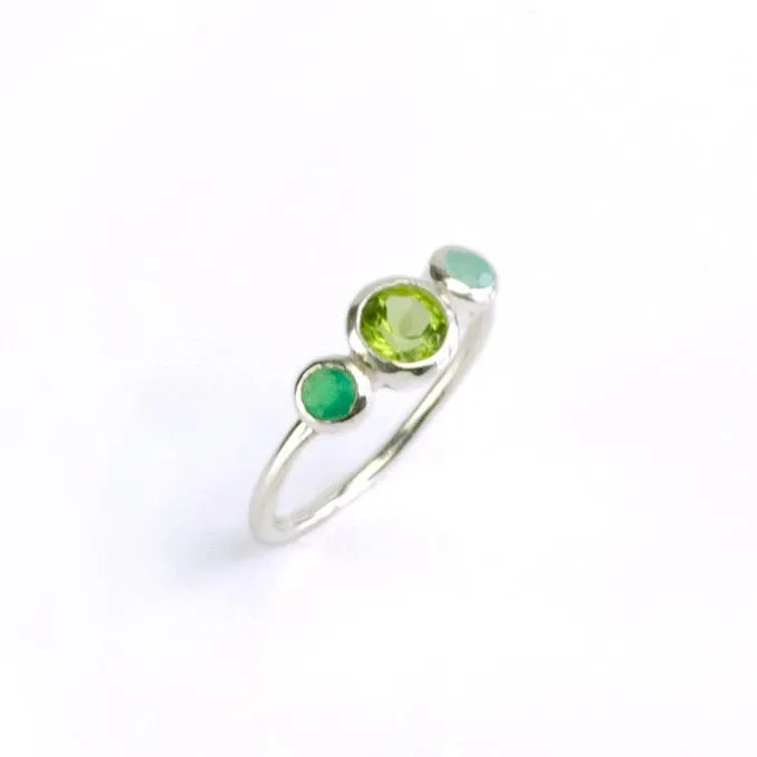 Custom Birthstone Ring for Mom of Two