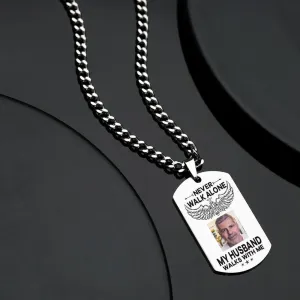 Custom Stainless Steel Engraved Memorial Keepsake Photo Dog Tag Necklace