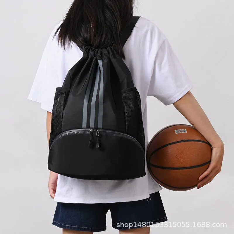 deanwangkt Large Capacity Drawstring Basketball Bag Fashion Simple Men's and Women's Sports Convenient Travel Backpack Wholesale