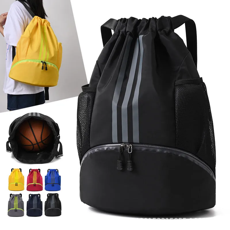 deanwangkt Large Capacity Drawstring Basketball Bag Fashion Simple Men's and Women's Sports Convenient Travel Backpack Wholesale