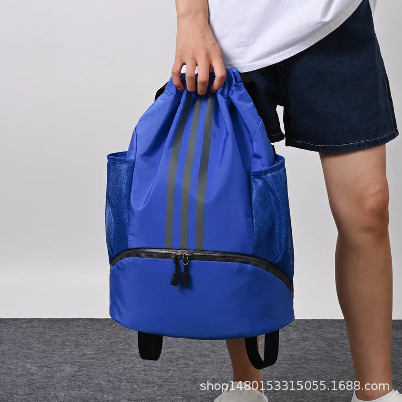 deanwangkt Large Capacity Drawstring Basketball Bag Fashion Simple Men's and Women's Sports Convenient Travel Backpack Wholesale