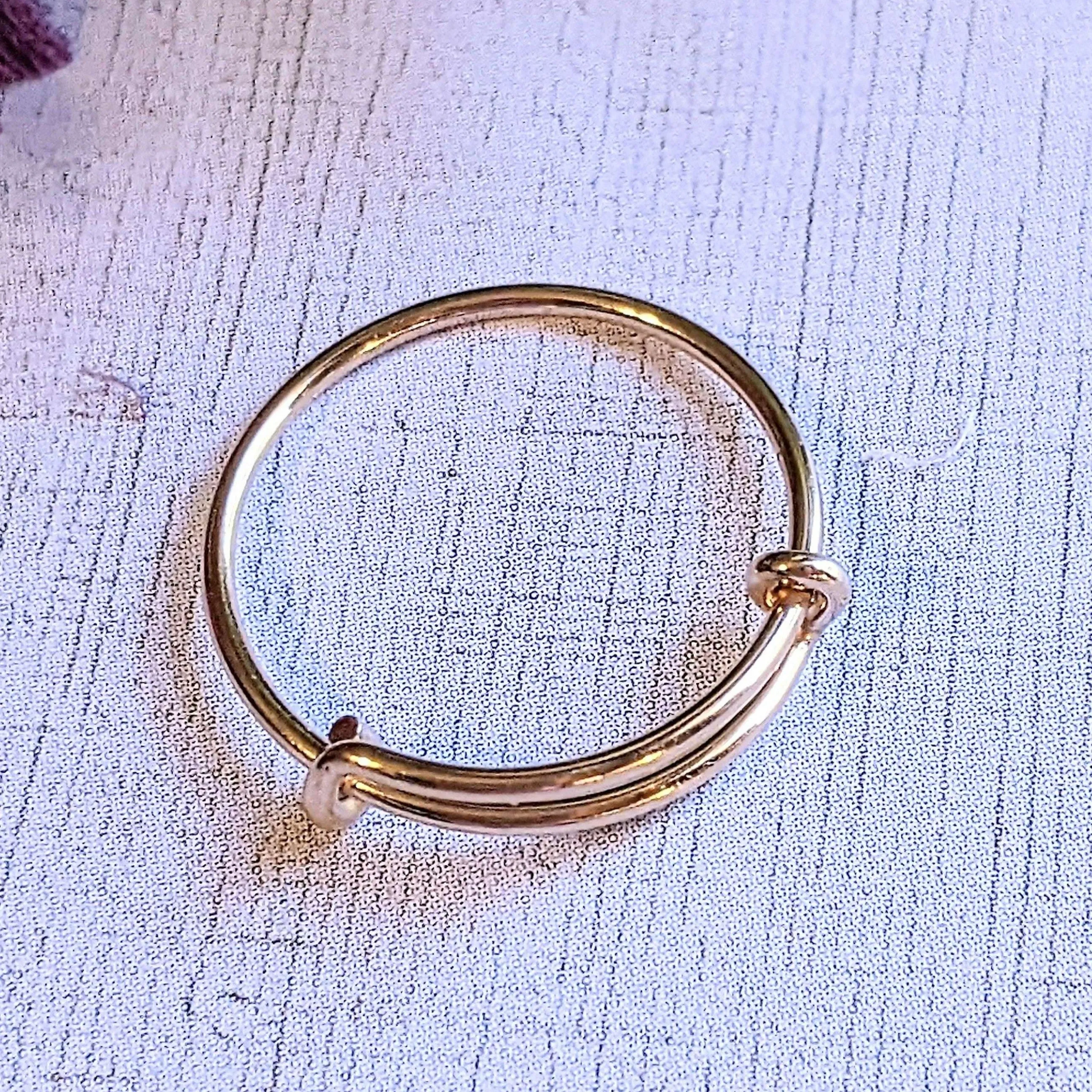 DESIGN YOUR Charm Ring, Adjustable 14k Gold Filled charm dangle ring