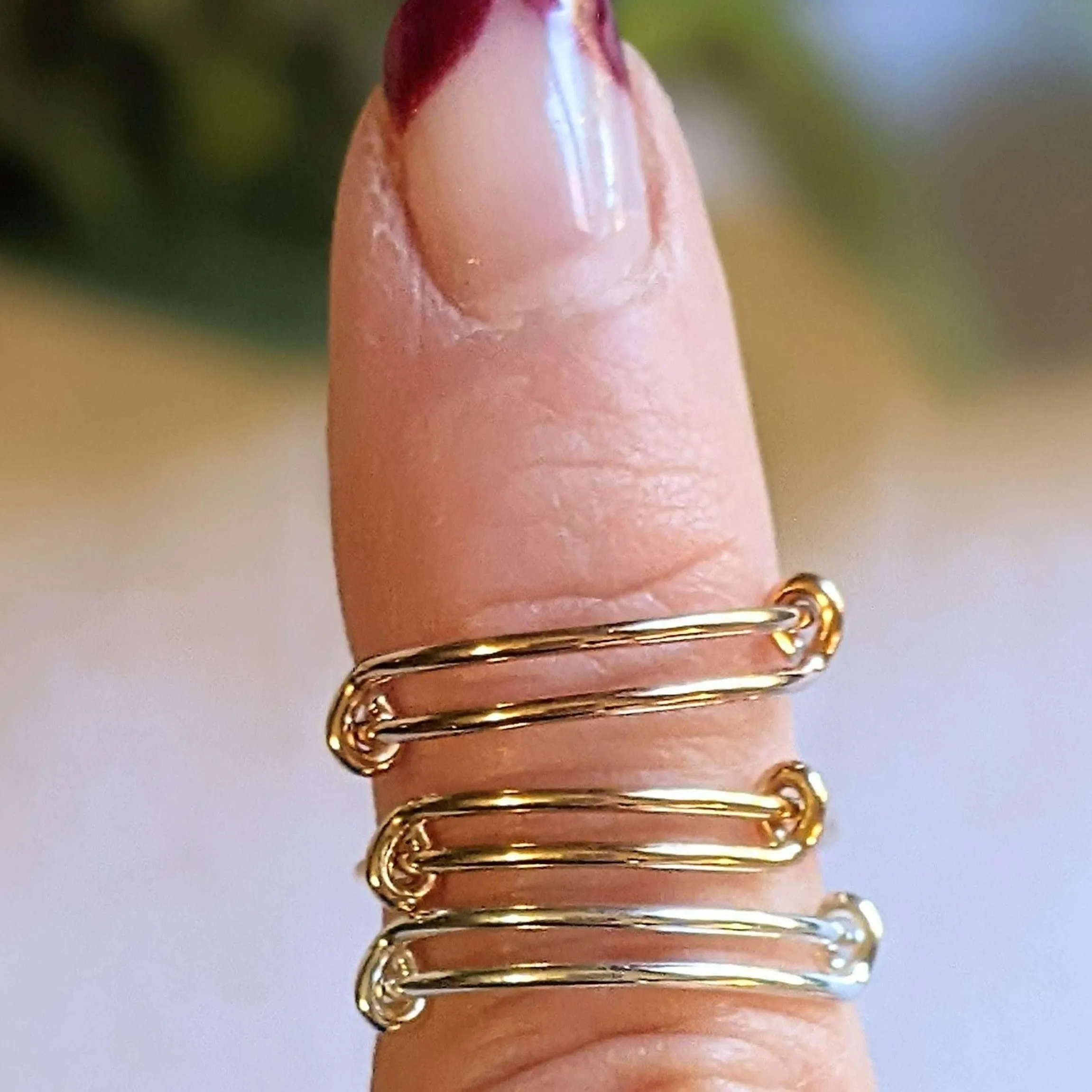 DESIGN YOUR Charm Ring, Adjustable 14k Gold Filled charm dangle ring